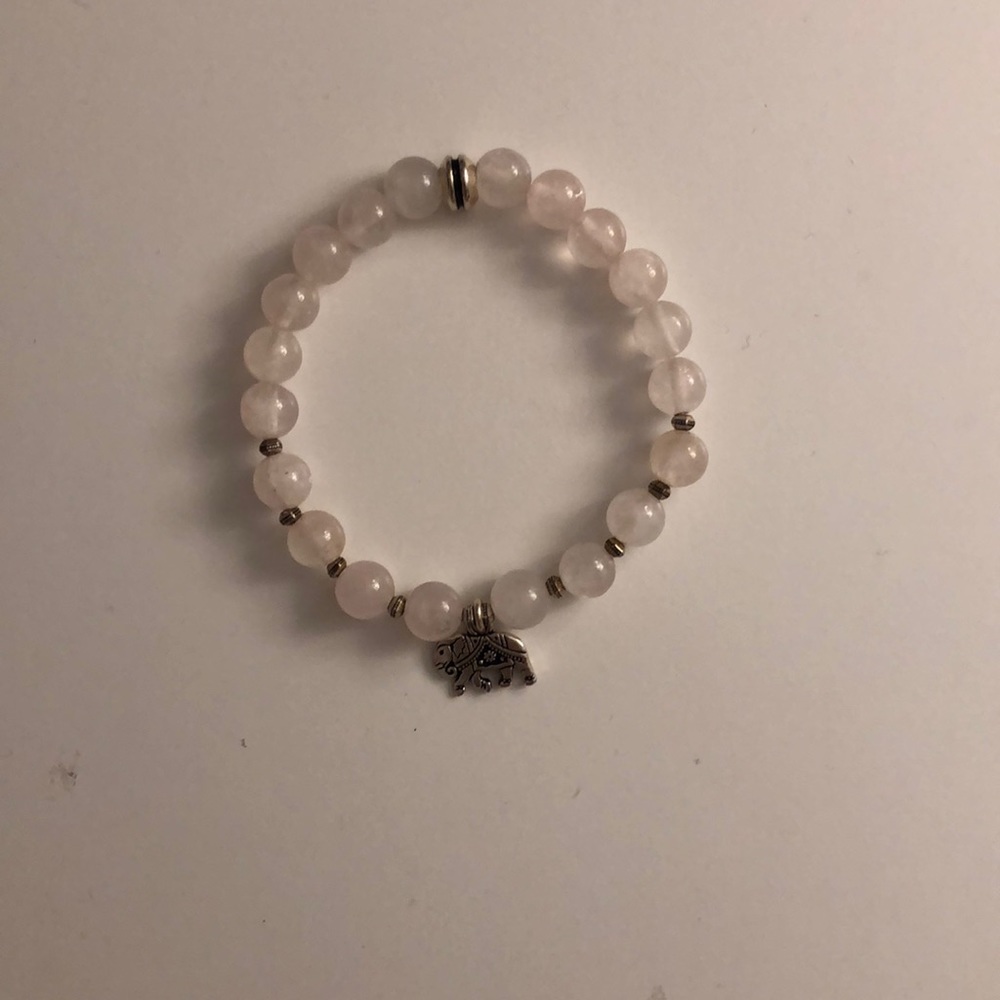 White beaded bracelet